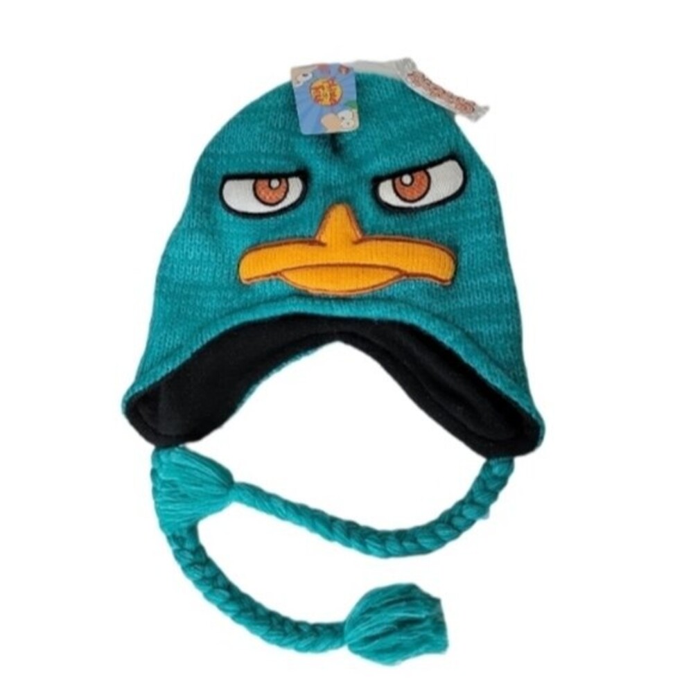 Disney Phineas & Ferb Perry the Platypus winter hat One Size Youth Green *